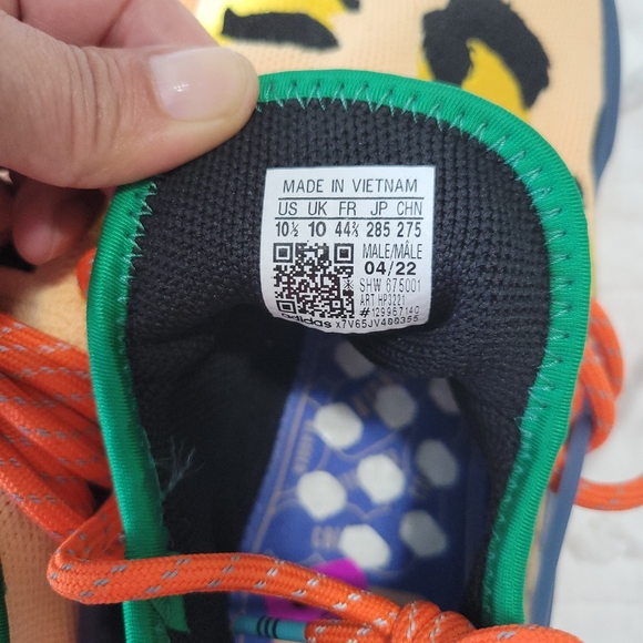 Adidas Pharrell x NMD Human Race Kicks 10.5 NWT Animal Print Pulse Amber Leopard - Picture 11 of 12